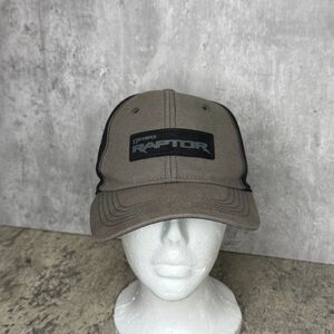 Ford F-150 Raptor Hat OS Washed Canvas Gray Black Ford Performance Baseball Cap